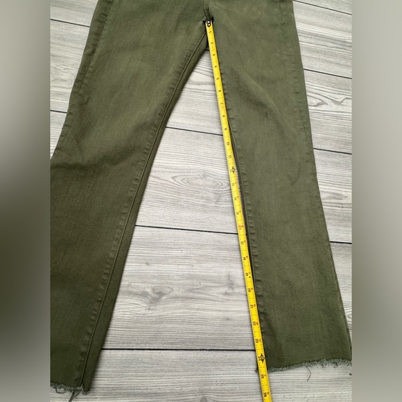 Veronica Beard Carly High Rise Kick Flare Jean in Olive Stone - Picture 10 of 11